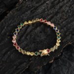 Multicolour Heart-Shaped Bracelet for Women