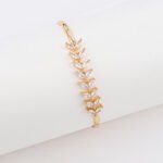 Gold Plated Butterfly Clover Bracelet for Wome