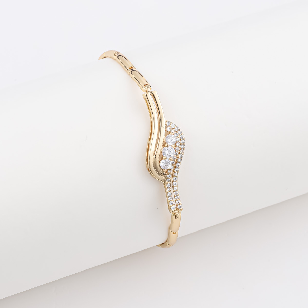 Gold Plated Butterfly Clover Bracelet for Wome